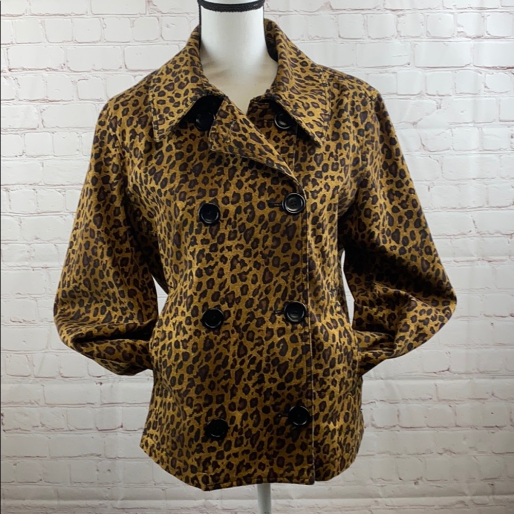 LRL Double breasted animal print cotton jacket